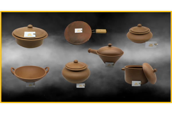 Clay pots, cookware, hand made, terracotta, nonstick, healthy, organic